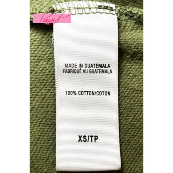 Lucky Asian Chinese Oriental V-Neck Guanyin Goddess Olive Distressed Edgy Tee XS - Picture 8 of 9